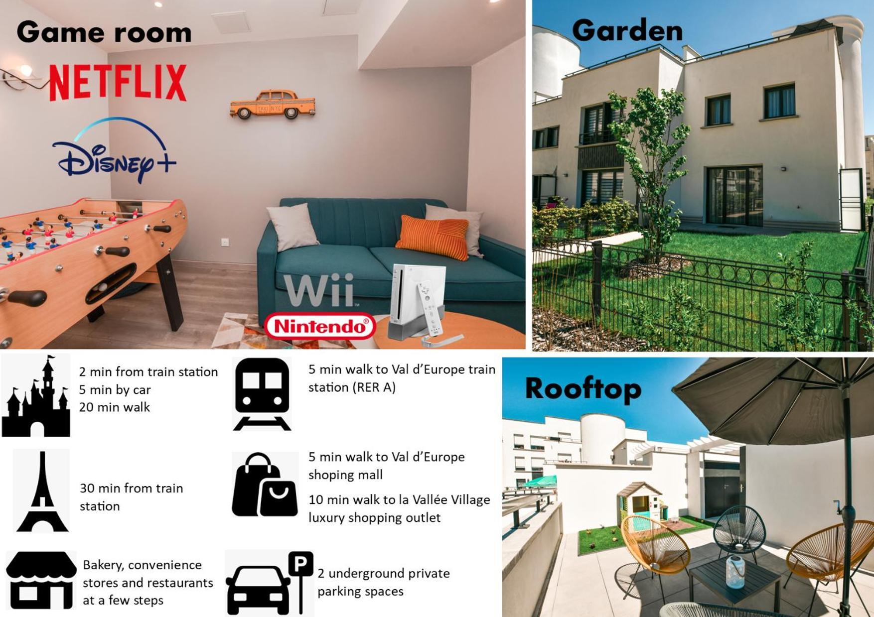 Perfect For Disney, Game Room, Rooftop, Parking Chessy  Εξωτερικό φωτογραφία